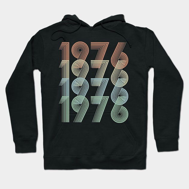 Vintage 1976 44rd Birthday Gift idea Men Women Hoodie by semprebummer7